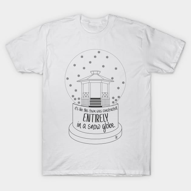 Stars Hollow in a snow globe T-Shirt by Gabi Veiga